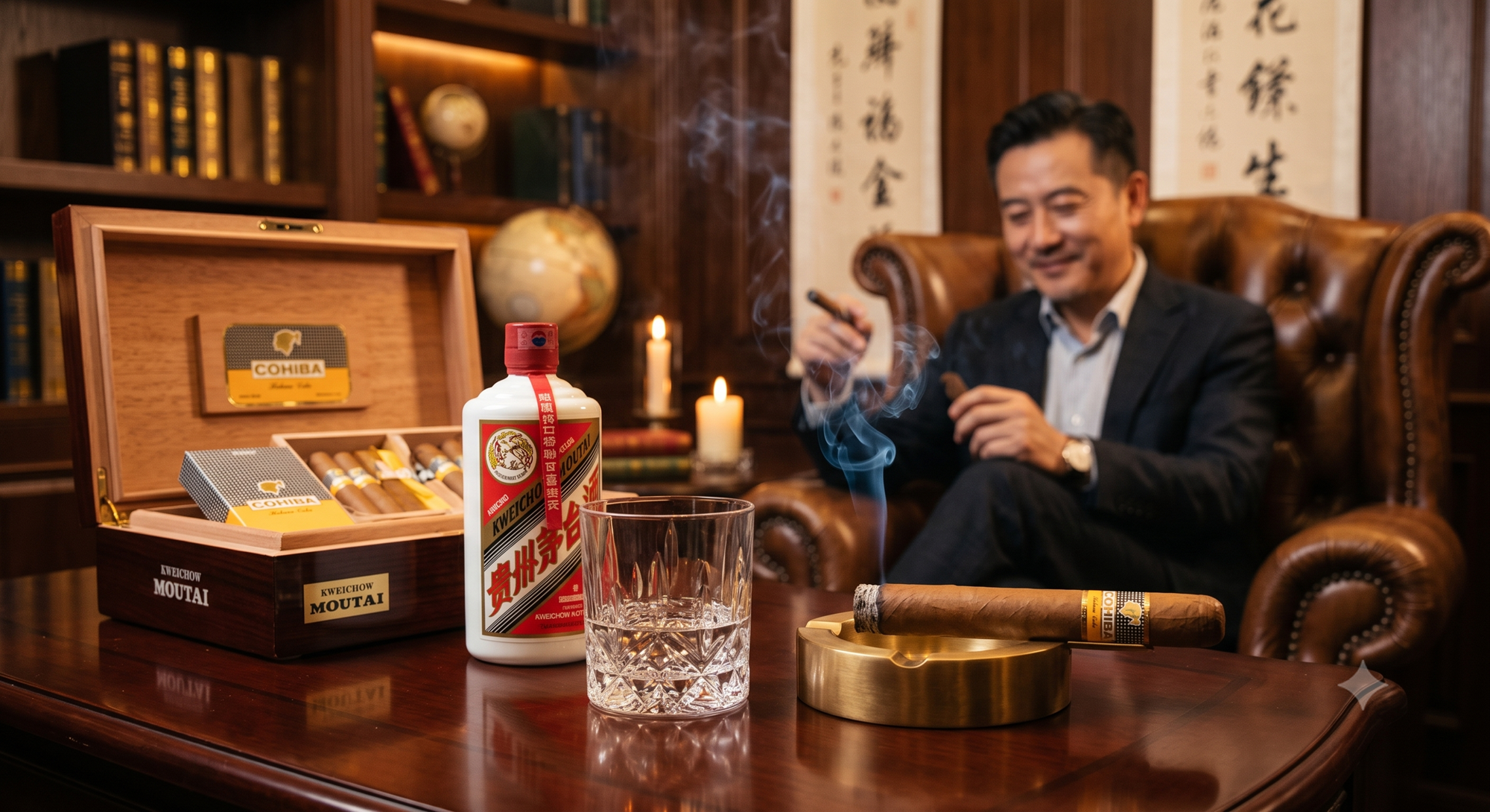 Hương Vị Cigar Kết Hợp Rượu Mao Đài